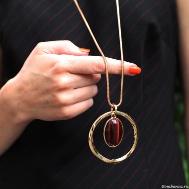 Колье Fiore Luna, COFFE AGATE